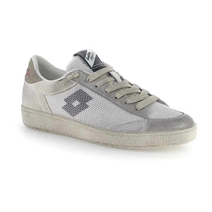 Zapatillas Lotto Autograph Grid 1 Hombre Blancas Gris Oscuro Plateadas | ZV975257F7