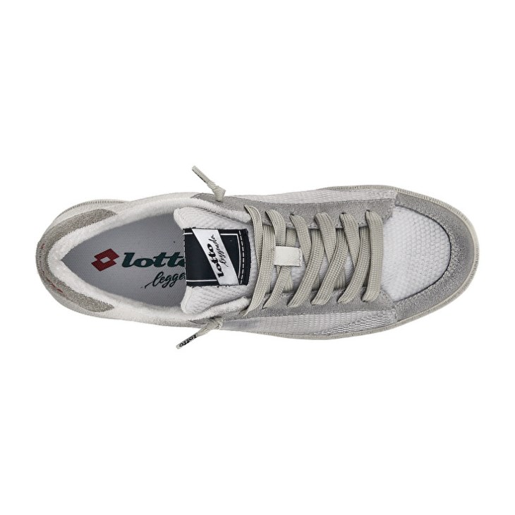 Zapatillas Lotto Autograph Grid 1 Hombre Blancas Gris Oscuro Plateadas | ZV975257F7