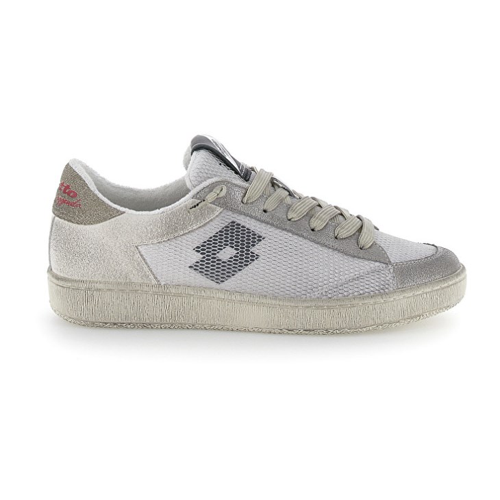 Zapatillas Lotto Autograph Grid 1 Hombre Blancas Gris Oscuro Plateadas | ZV975257F7