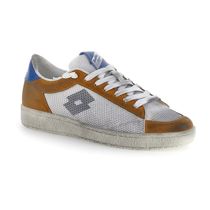 Zapatillas Lotto Autograph Grid 2 Hombre Blancas Amarillo Azules | XE179467B5
