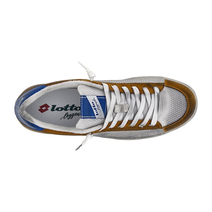 Zapatillas Lotto Autograph Grid 2 Hombre Blancas Amarillo Azules | XE179467B5
