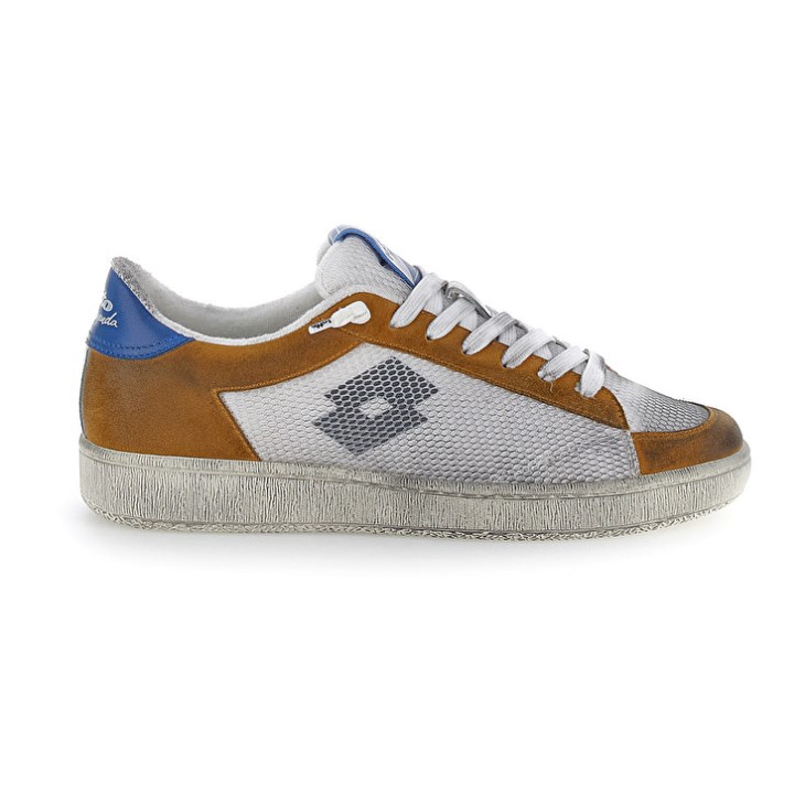 Zapatillas Lotto Autograph Grid 2 Hombre Blancas Amarillo Azules | XE179467B5