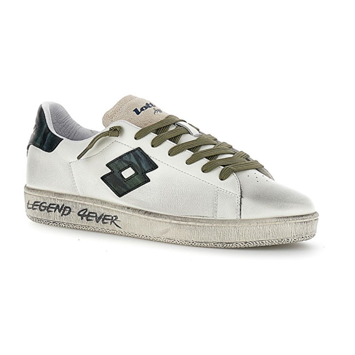 Zapatillas Lotto Autograph Legend 3 Hombre Blancas Azules Oscuro Marrones | VE667786W0