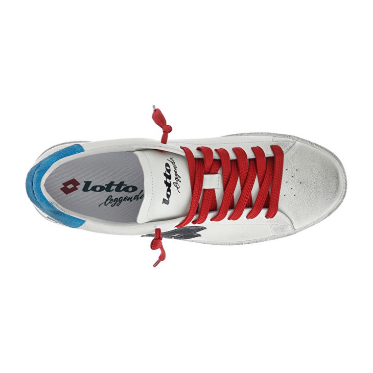 Zapatillas Lotto Autograph Legend Hombre Blancas Negras Azules | XW071207L5