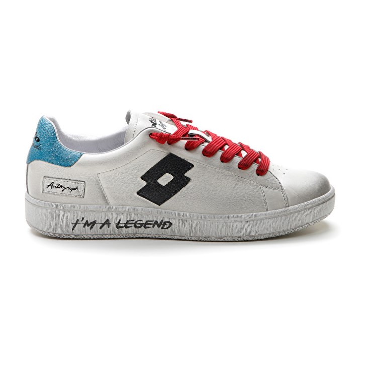 Zapatillas Lotto Autograph Legend Hombre Blancas Negras Azules | XW071207L5