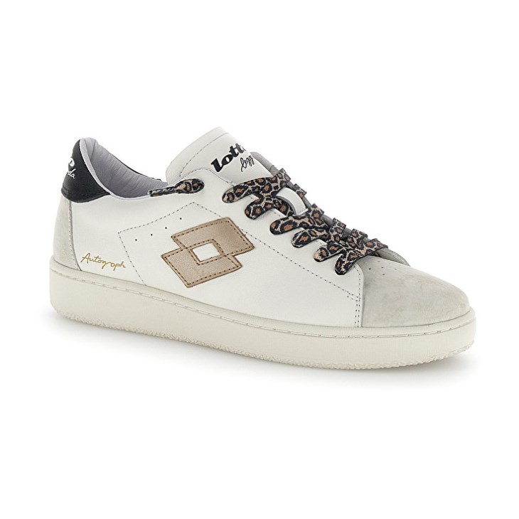Zapatillas Lotto Autograph Leo Lace W Mujer Blancas Doradas | TP016081G6