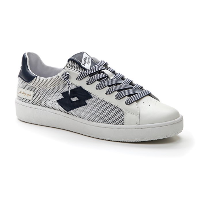 Zapatillas Lotto Autograph NET Hombre Blancas Azules | PZ717051M3