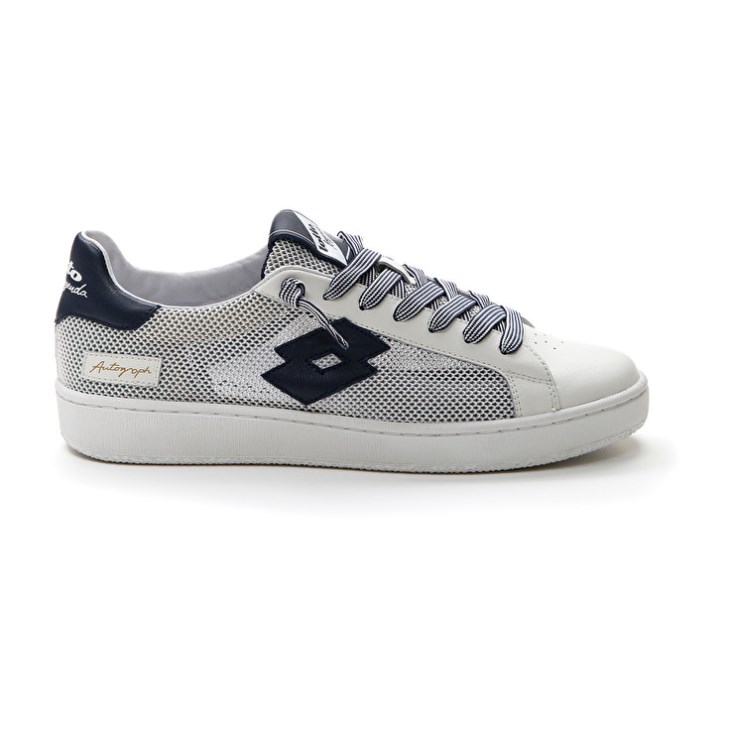 Zapatillas Lotto Autograph NET Hombre Blancas Azules | PZ717051M3