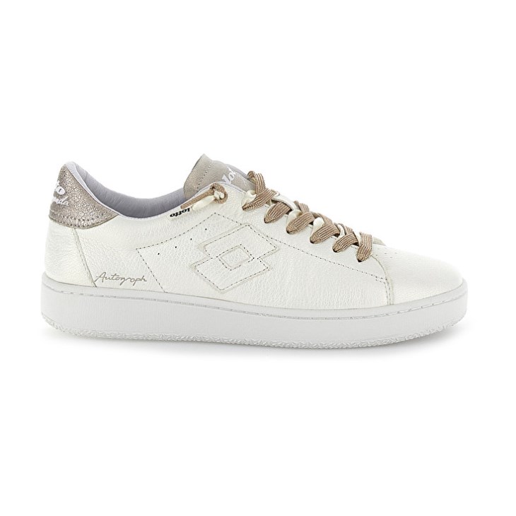 Zapatillas Lotto Autograph Pearl W Mujer Blancas Doradas | AQ182928Y6