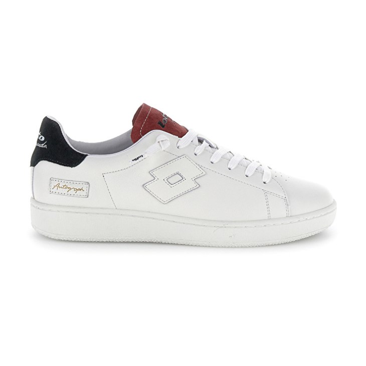 Zapatillas Lotto Autograph Suede Hombre Blancas Negras Rojas | EM790919G3
