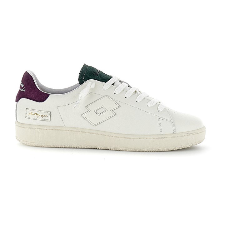 Zapatillas Lotto Autograph Suede Hombre Blancas Moradas Verde Menta | VT652135L4