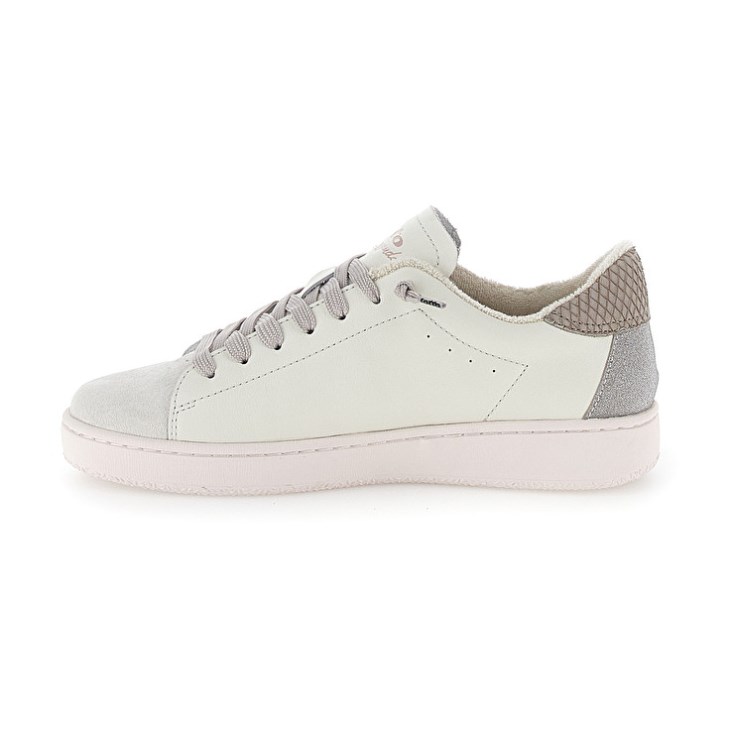 Zapatillas Lotto Autograph Suede W Mujer Blancas Plateadas | NT321422P6