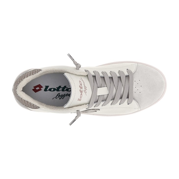 Zapatillas Lotto Autograph Suede W Mujer Blancas Plateadas | NT321422P6