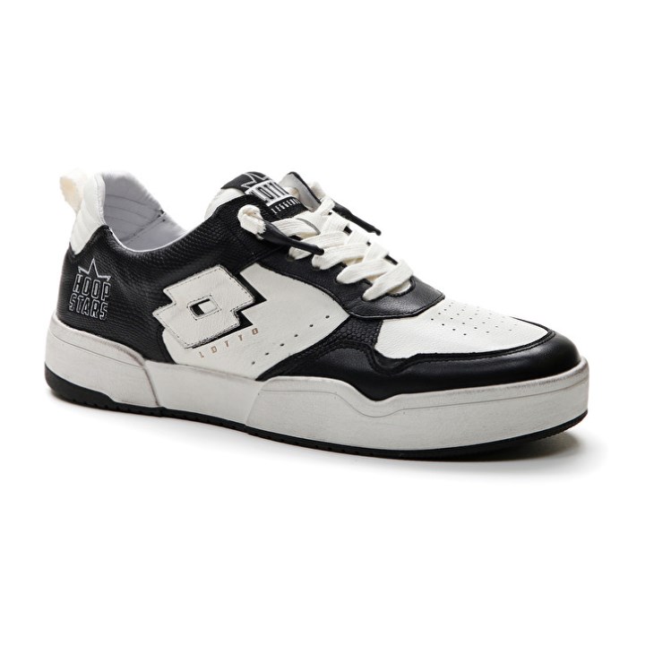 Zapatillas Lotto Hoop Stars 1 Hombre Blancas Negras | CT692389Y2