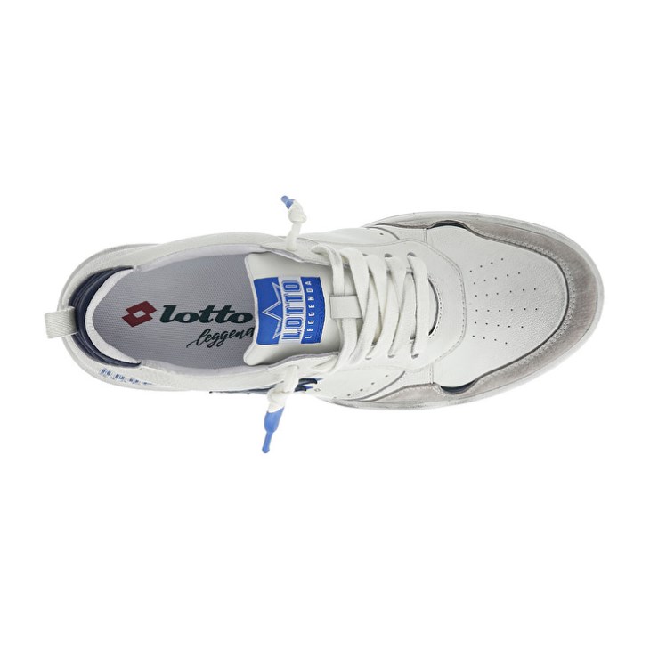 Zapatillas Lotto Hoop Stars RUB Hombre Blancas Azules | RG951205H7