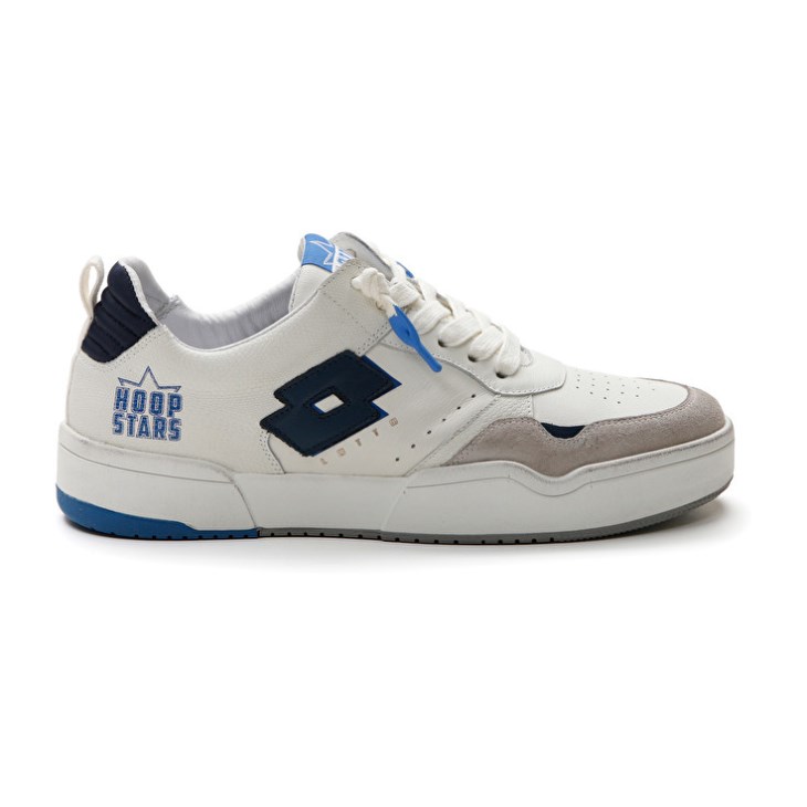 Zapatillas Lotto Hoop Stars RUB Hombre Blancas Azules | RG951205H7