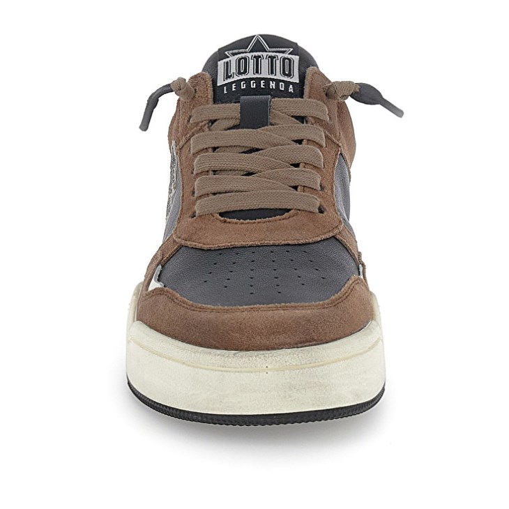 Zapatillas Lotto Hoop Stars Suede Hombre Marrones Negras | FJ462796C9