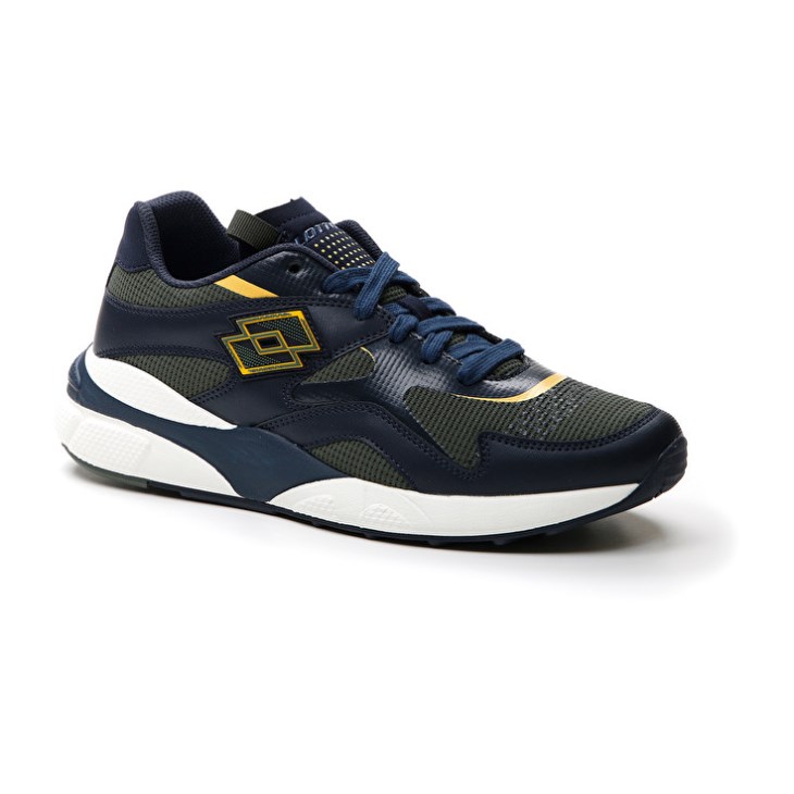 Zapatillas Lotto Sirius '95 AMF Hombre Azules Oscuro Verde Oscuro Doradas | SM089658F3
