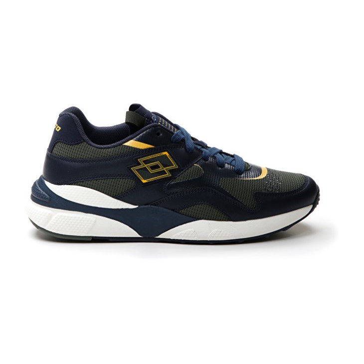 Zapatillas Lotto Sirius '95 AMF Hombre Azules Oscuro Verde Oscuro Doradas | SM089658F3
