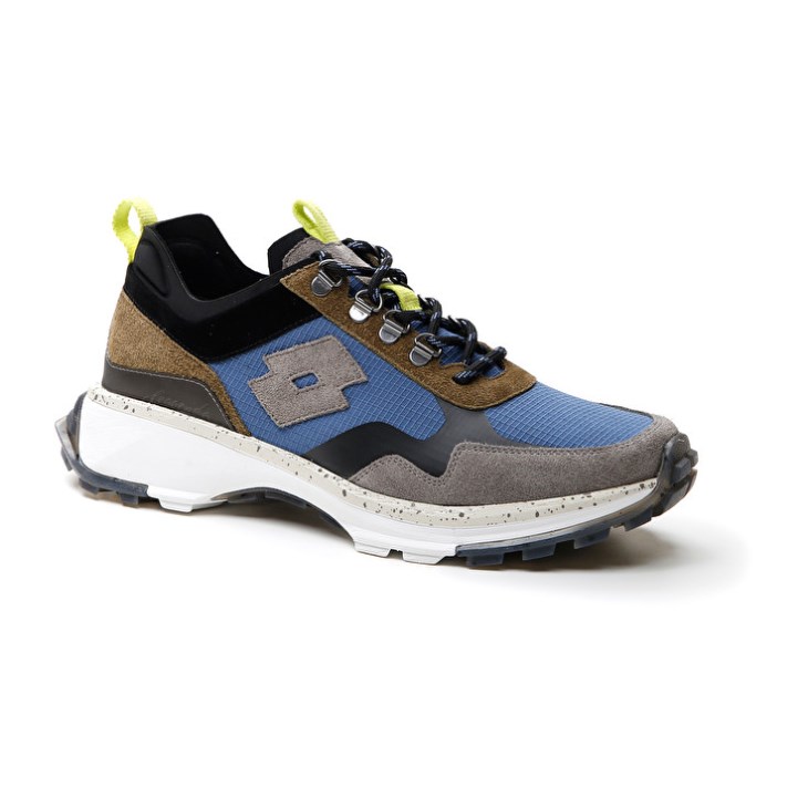 Zapatillas Lotto Tokyo Fuji Hombre Gris Azules Doradas | DC979887N9