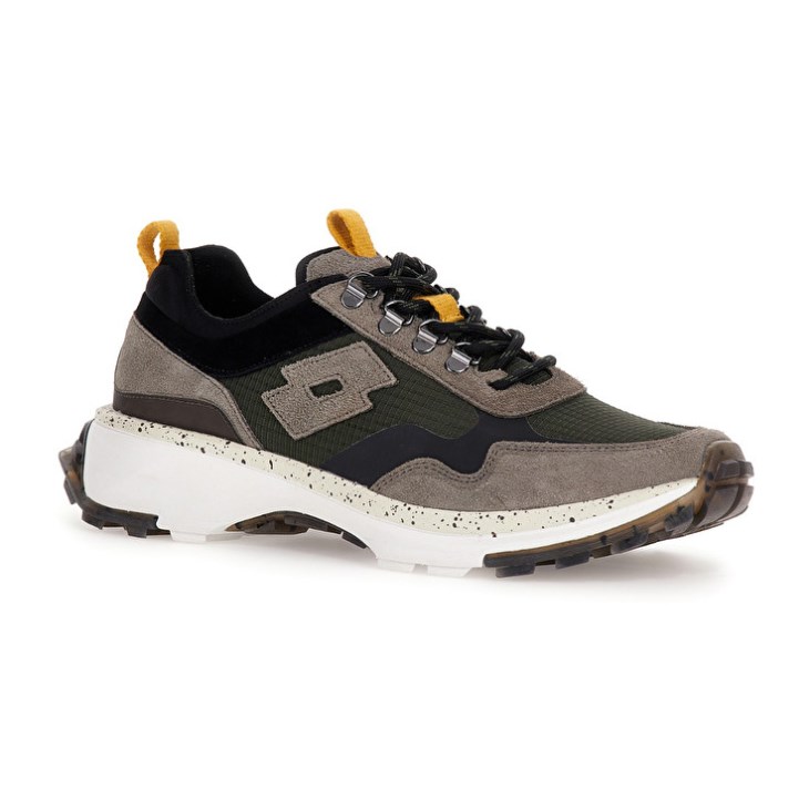 Zapatillas Lotto Tokyo Fuji Hombre Verde Gris Negras | KX050395P5