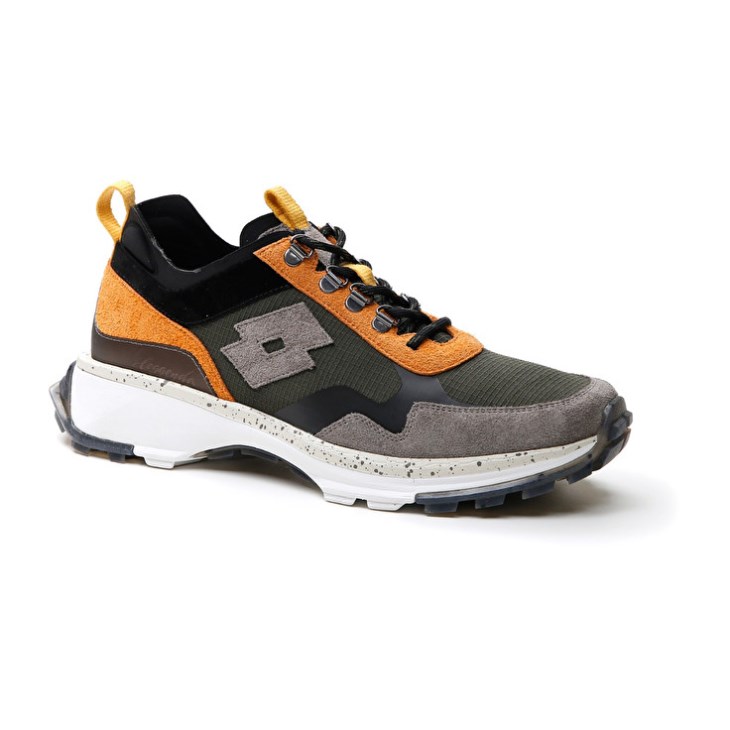 Zapatillas Lotto Tokyo Fuji Hombre Verde Gris Naranjas | WA294059W7