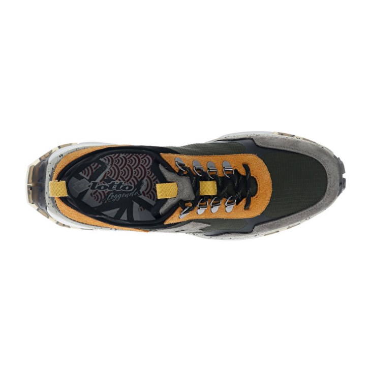Zapatillas Lotto Tokyo Fuji Hombre Verde Gris Naranjas | WA294059W7