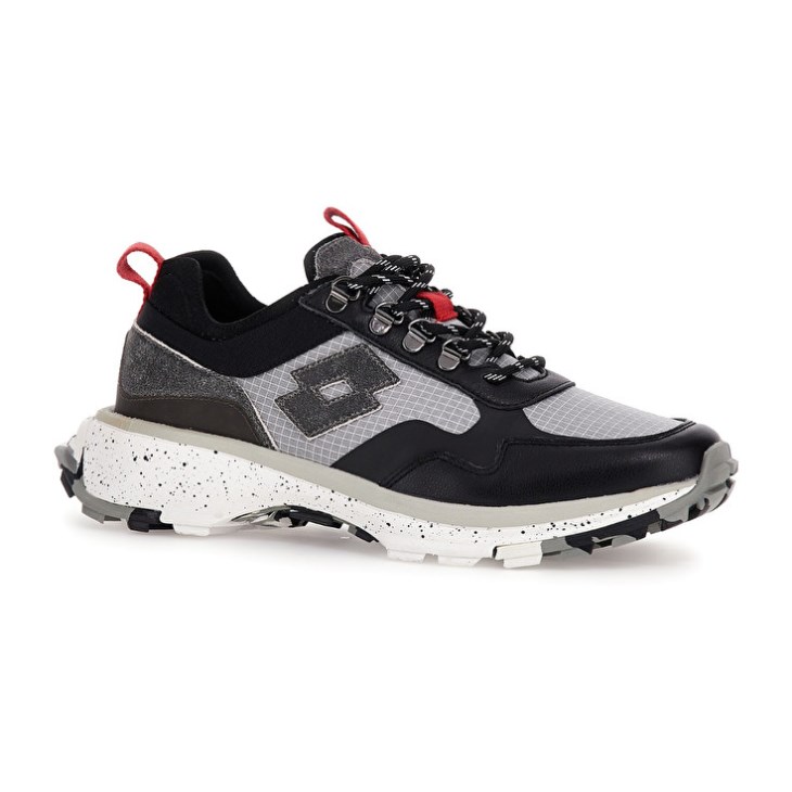 Zapatillas Lotto Tokyo Fuji Square Hombre Gris Negras Blancas | BD677237I9