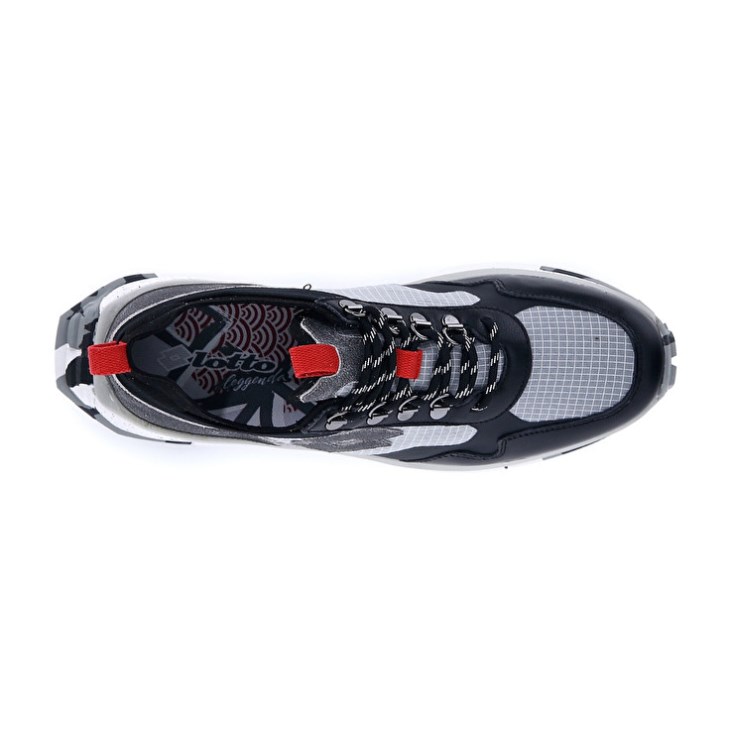 Zapatillas Lotto Tokyo Fuji Square Hombre Gris Negras Blancas | BD677237I9