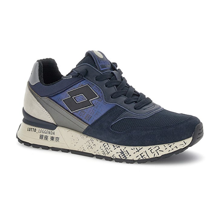 Zapatillas Lotto Tokyo Ginza PRT Hombre Azul Marino Azules | FU238903E0