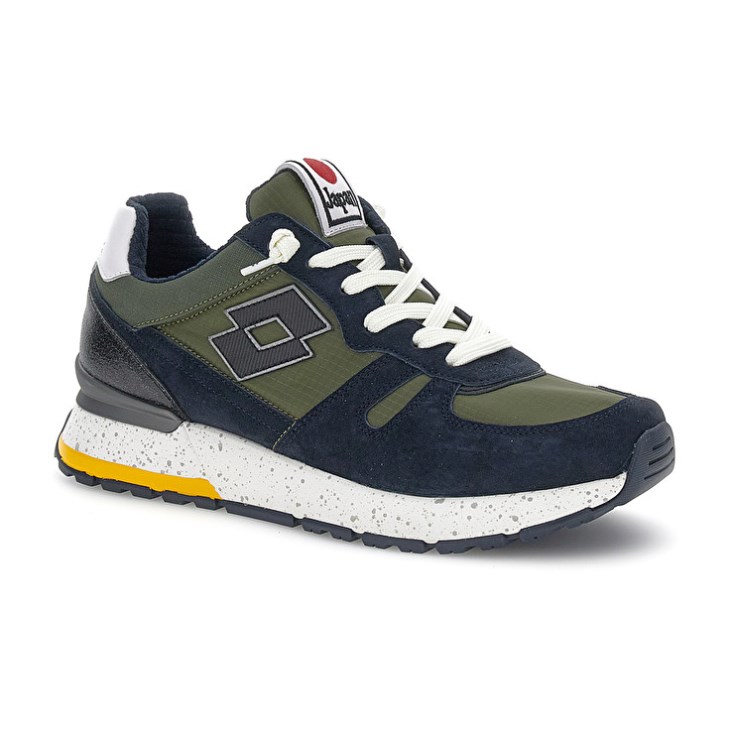 Zapatillas Lotto Tokyo Shibuya Hombre Verde Oliva Azul Marino Azules | YK016621U2