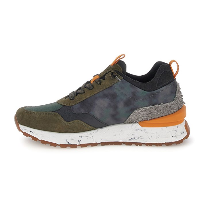 Zapatillas Lotto Tokyo Shibuya Tie Dye Hombre Verde Oliva Oscuro Negras Verde | XU344204A3