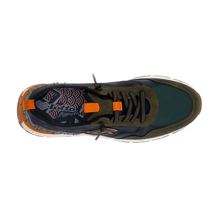 Zapatillas Lotto Tokyo Shibuya Tie Dye Hombre Verde Oliva Oscuro Negras Verde | XU344204A3