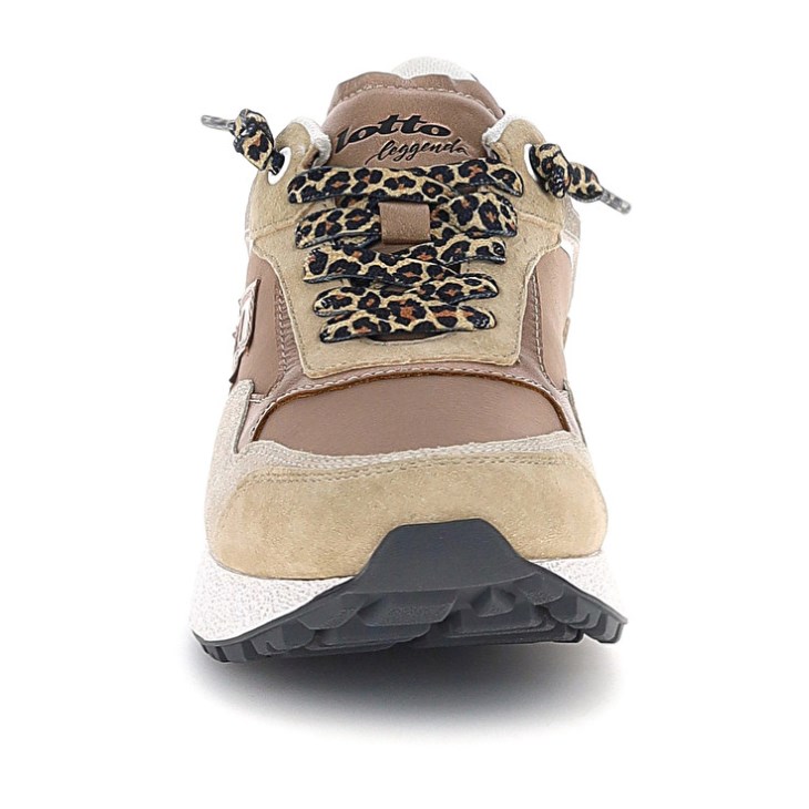 Zapatillas Lotto Tokyo Wedge Leo Lace W Mujer Beige | KL219601G4