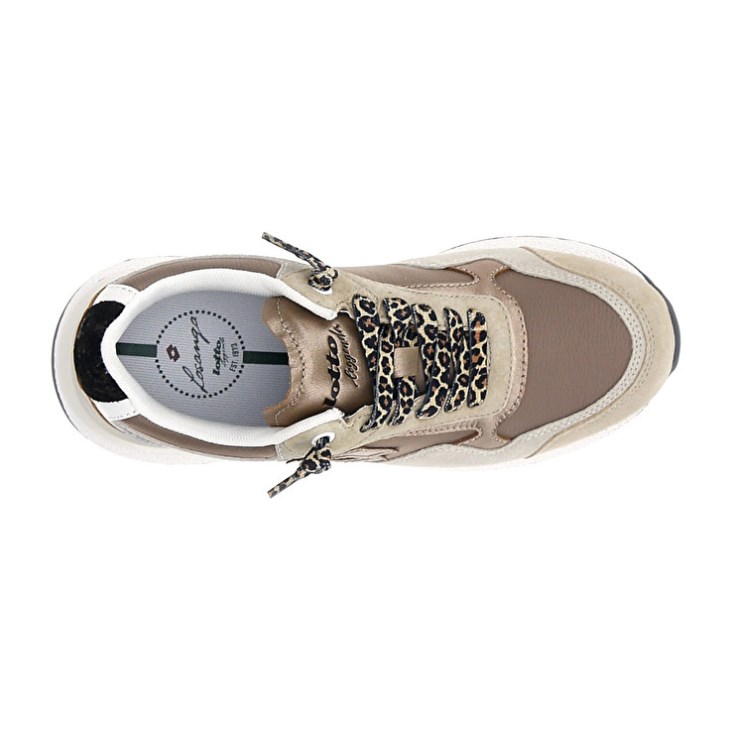 Zapatillas Lotto Tokyo Wedge Leo Lace W Mujer Beige | KL219601G4