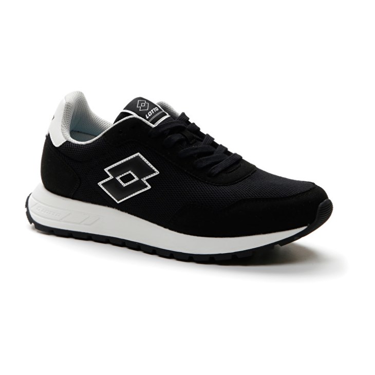 Zapatillas Lotto Trainer 2000 AMF Hombre Negras Blancas | WK815151A7