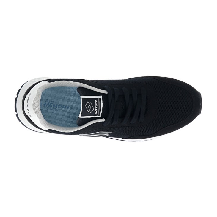 Zapatillas Lotto Trainer 2000 AMF Hombre Negras Blancas | WK815151A7