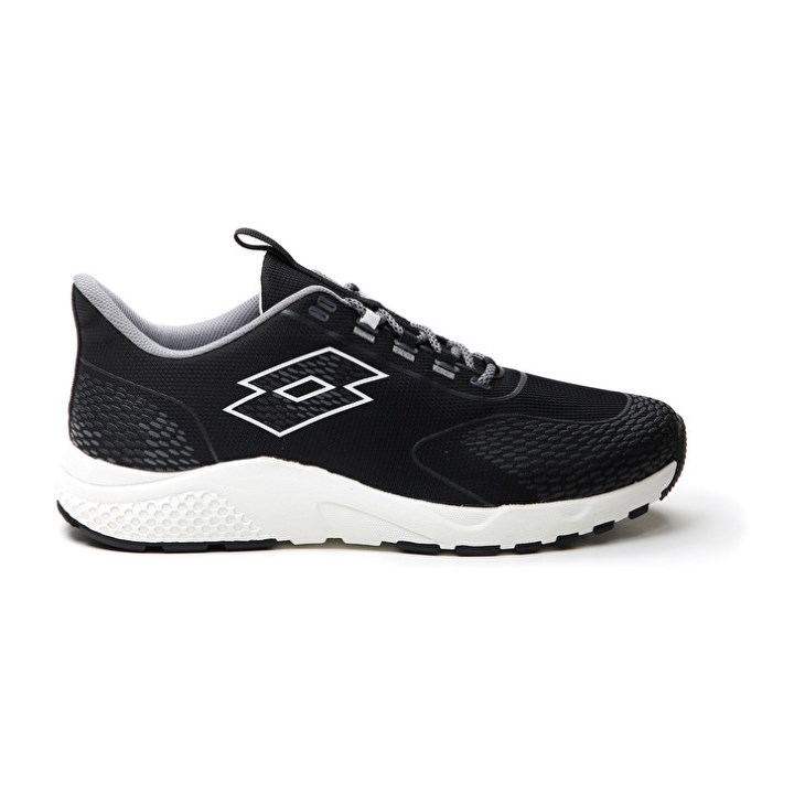 Zapatillas Running Lotto Kibra AMF II Hombre Negras Blancas | AU614471K3