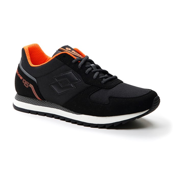 Zapatillas Running Lotto Runner '95 AMF Hombre Negras Gris | UR869456B3
