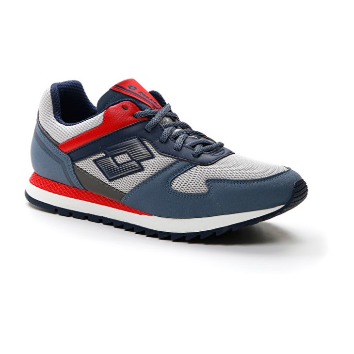 Zapatillas Running Lotto Runner Plus '95 AMF V Hombre Gris Azules Azules | KD810451K2