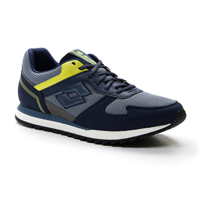 Zapatillas Running Lotto Runner Plus '95 AMF V Hombre Azul Marino Azules Amarillo | AE820852P2