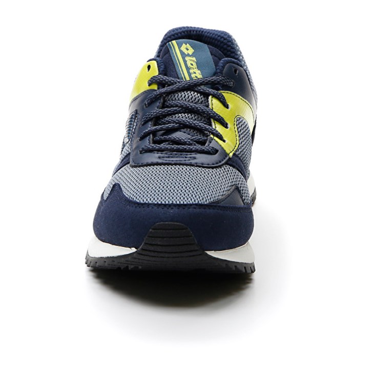 Zapatillas Running Lotto Runner Plus '95 AMF V Hombre Azul Marino Azules Amarillo | AE820852P2