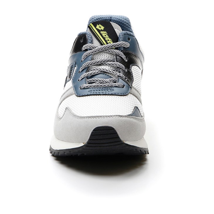 Zapatillas Running Lotto Runner Plus '95 AMF V Hombre Blancas Azules Gris | NT818971W0