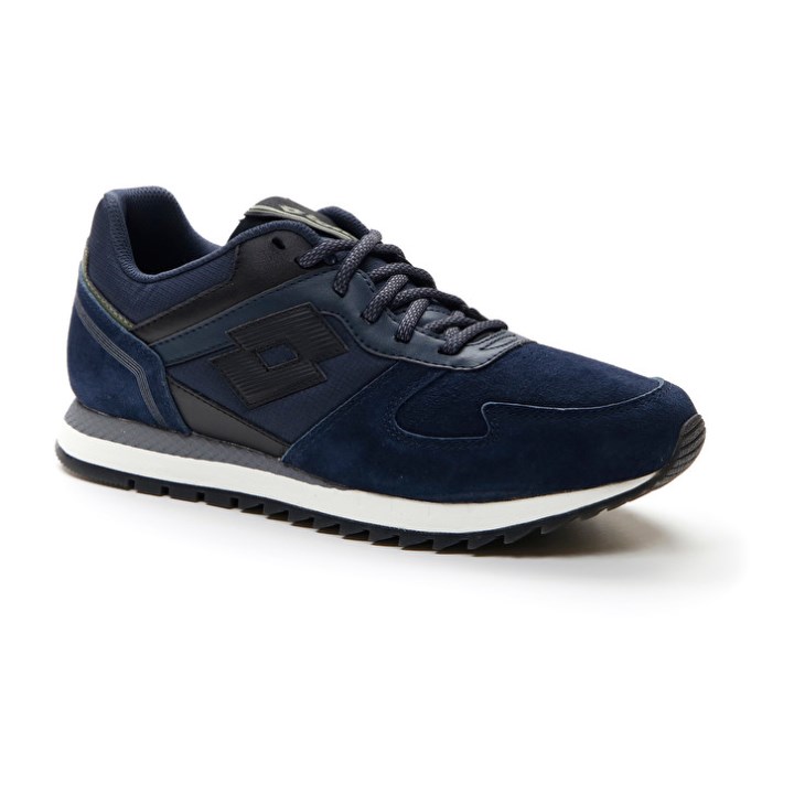 Zapatillas Running Lotto Runner Plus '95 IV SUE Hombre Azules Oscuro Negras | OJ499749K2