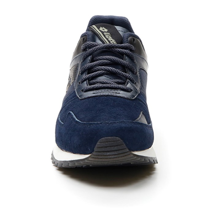 Zapatillas Running Lotto Runner Plus '95 IV SUE Hombre Azules Oscuro Negras | OJ499749K2