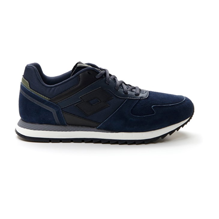 Zapatillas Running Lotto Runner Plus '95 IV SUE Hombre Azules Oscuro Negras | OJ499749K2