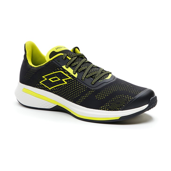 Zapatillas Running Lotto Speedevo 100 Hombre Negras Verde | GR054435B9