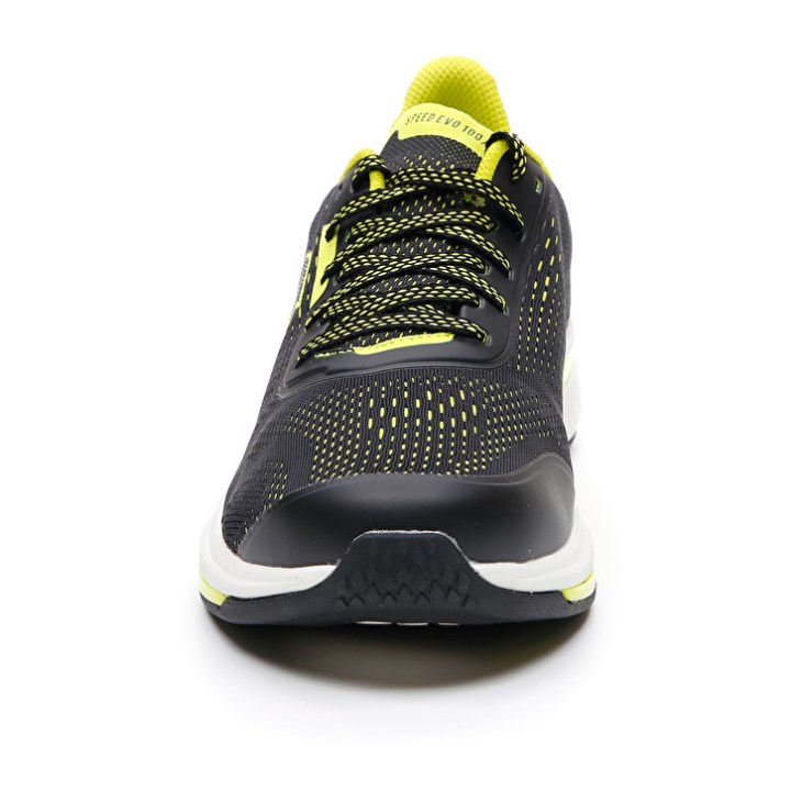 Zapatillas Running Lotto Speedevo 100 Hombre Negras Verde | GR054435B9