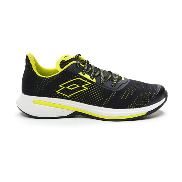 Zapatillas Running Lotto Speedevo 100 Hombre Negras Verde | GR054435B9