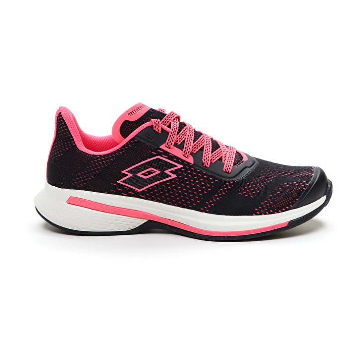 Zapatillas Running Lotto Speedevo 100 W Mujer Negras Coral | HS758545A6